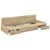 vidaXL Voodi raam peaga sahtliga Sonoma tamm 75 x 190 cm Tehispuit