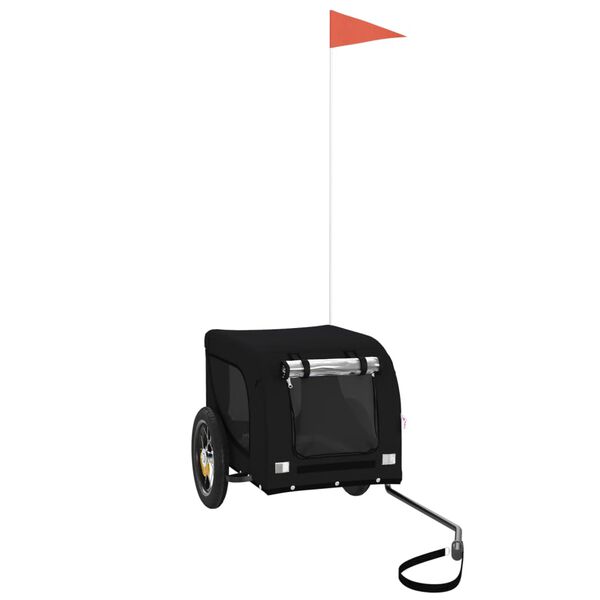 vidaXL lemmiklooma ratta järelkäru, must, oxford kangas/raud