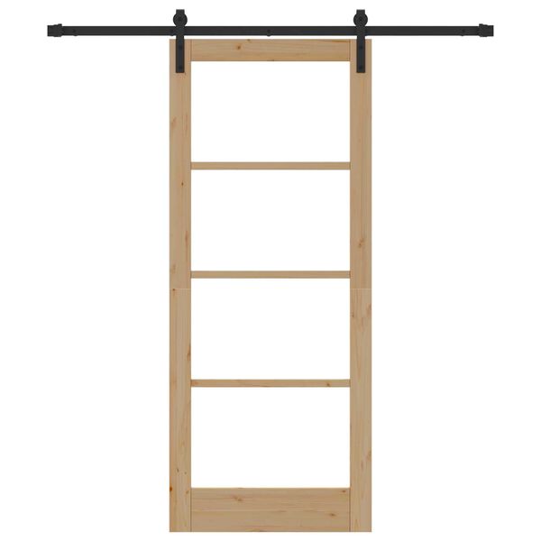 vidaXL Libisev uks ORKDAL Looduslik ja must 83 x 202 cm