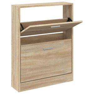 vidaXL kingakapp tamm 59 x 17 x 81 cm t&ouml;&ouml;deldud puit
