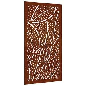 vidaXL aia seinakaunistus, 105x55 cm, Corteni teras, lehedisain