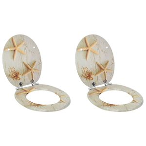 vidaXL vaikselt sulguvate kaantega prill-lauad, 2 tk, MDF, merit&auml;ht