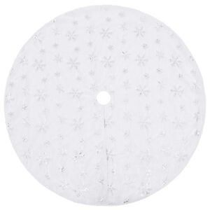 vidaXL luksuslik j&otilde;ulupuu seelik, valge, 90 cm, kunstkarusnahk