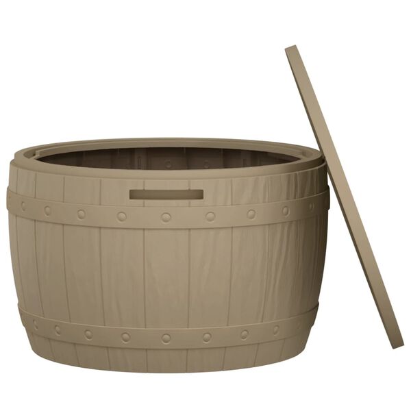 vidaXL kolm-ühes aia hoiukast, helepruun, polüpropüleen