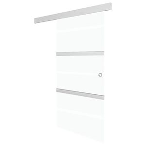 vidaXL liuguks, ESG-klaas ja alumiinium, 76 x 212 cm, hõbedane