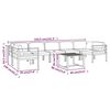 vidaXL 8-osaline aiadiivanikomplekt patjadega, alumiinium, antratsiit