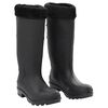 vidaXL eemaldatava voodriga kummikud, must, suurus 38, PVC