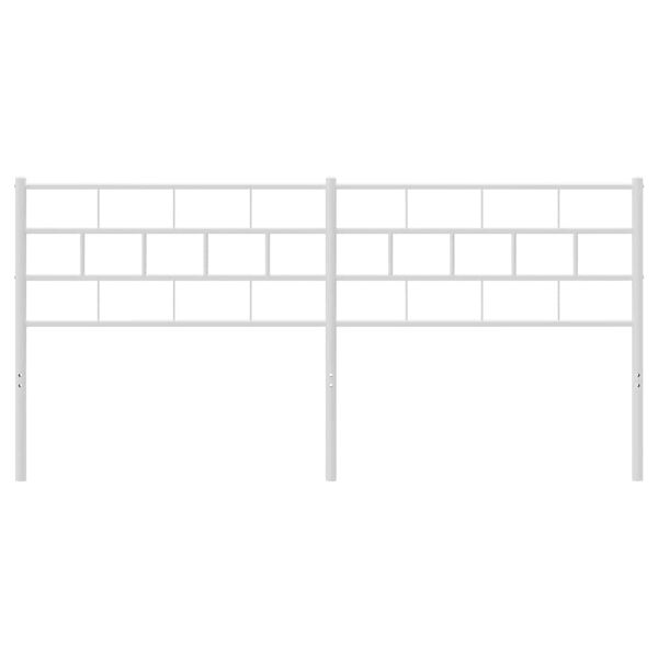 vidaXL metallist vahetatav voodipeats, valge, 160 cm