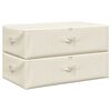 vidaXL hoiukastid 2 tk, kangas, 70 x 40 x 18 cm, kreem