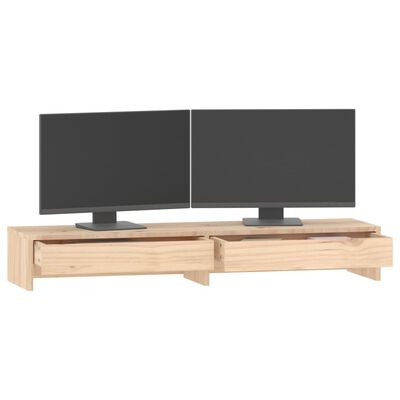 vidaXL monitorialus, 100x27x15 cm, männipuit