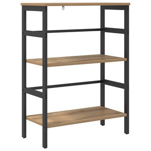 vidaXL Raamatukapp 2 tasandit 60 x 29,5 x 81 cm Tehispuit K&auml;sit&ouml;&ouml;puu