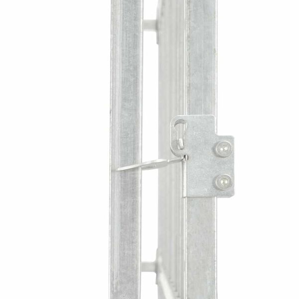 vidaXL koeraaedik, tsingitud teras, 760 x 760 x 185 cm