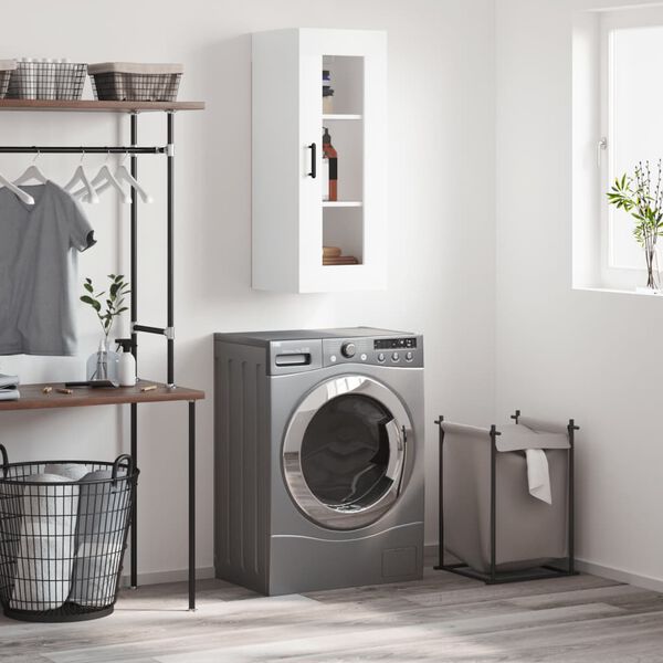 vidaXL seinakapp, valge, 34,5 x 34 x 90 cm