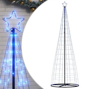 vidaXL LED j&otilde;ulupuu, 550 LEDi, sinine, 300 cm