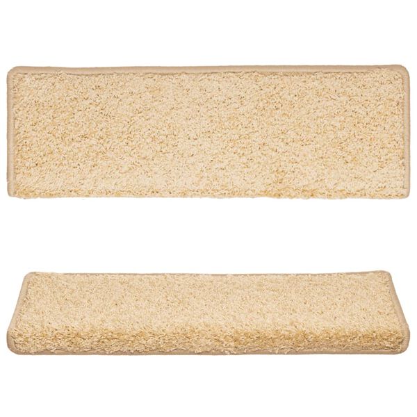 vidaXL trepimatid 15 tk 65 x 21 x 4 cm kreemjad ristk&uuml;likukujulised servad