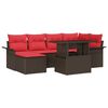 vidaXL Aia Diivanikomplekt padjaga 7 pcs Pruun Pol&uuml; Rattan