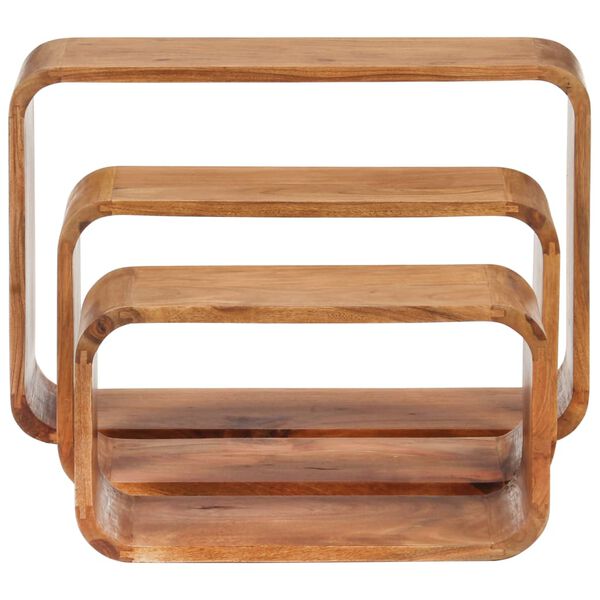 vidaXL lisalauad, 3 tk, akaatsiapuit meeviimistlusega