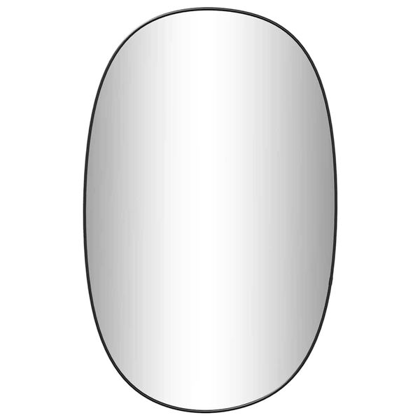 vidaXL seinapeegel, must, 80 x 50 cm