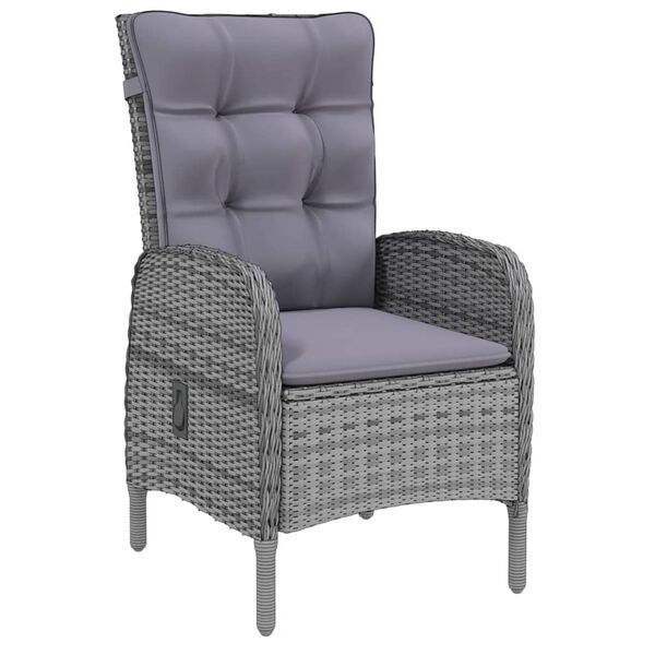 vidaXL 5-osaline aiamööblikomplekt, polürotang, hall