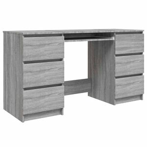 vidaXL kirjutuslaud, hall Sonoma tamm, 140 x 50 x 77 cm, tehispuit