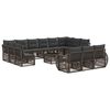 vidaXL Aia Diivanikomplekt 14 pcs Hall ja tumehall pol&uuml;rotang