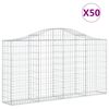 vidaXL kaarekujulised gabioonkorvid 50 tk, 200x30x100/120 cm, raud