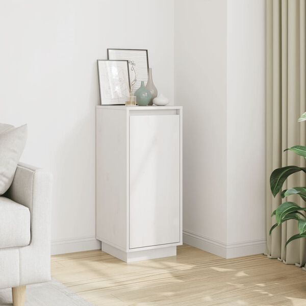 vidaXL puhvetkapp, valge, 31,5x34x75 cm, toekas männipuit