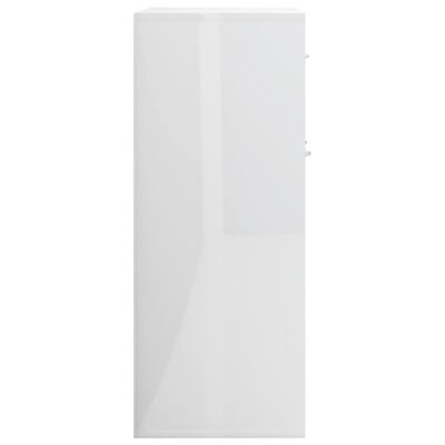 vidaXL puhvetkapp kõrgläikega valge 60 x 30 x 75 cm, puitlaastplaat