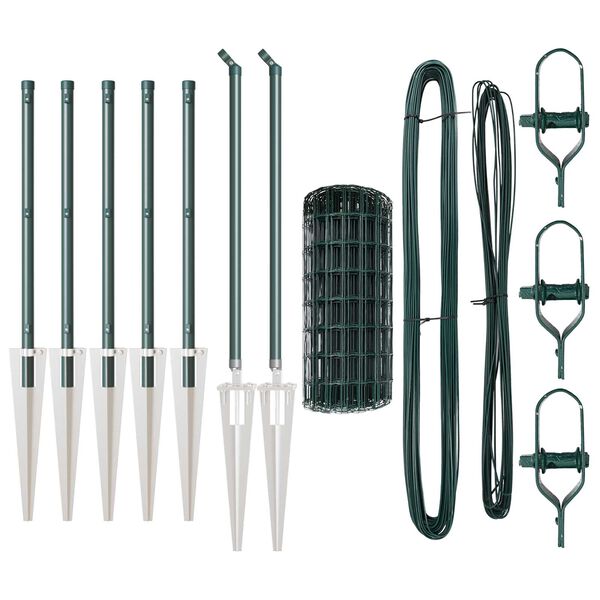 vidaXL Aed koos postiga Roheline 0,4 x 10 m Terased ja PVC