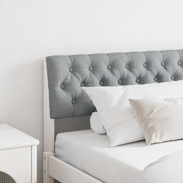 vidaXL Polsterdatud voodiots Helehall 180 cm Tahke m&auml;nd