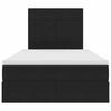 vidaXL Voodi hoiukohaga ja madratsiga peaga Must 120 x 200 cm Samet