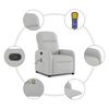 vidaXL Massage Recliner Tool Cloud Grey Fabric