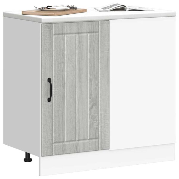 vidaXL K&ouml;&ouml;gi alumine kapp Lucca, hall sonoma tamm, tehispuit