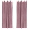 vidaXL Pimendavad kardinad 2 tk Tumepink 140 x 245 cm Samet