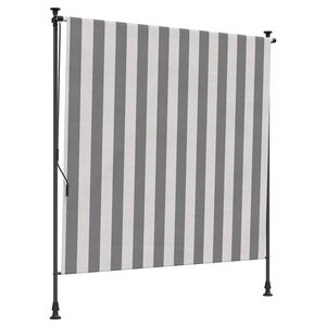 vidaXL V&auml;lis Rulli Kardin Anthracite ja valge 200 x 270 cm