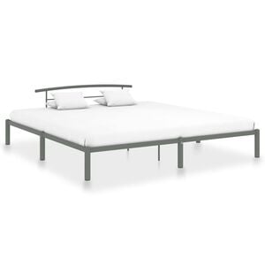 vidaXL voodiraam, hall, metall, 200 x 200 cm