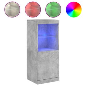 vidaXL puhvetkapp LED-tuledega, betoonhall, 41 x 37 x 100 cm