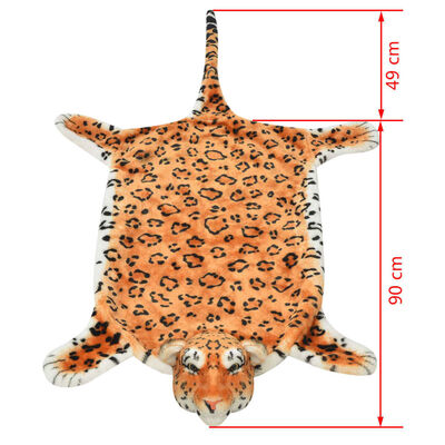 vidaXL leopardikujuline vaip, plüüs 139 cm pruun