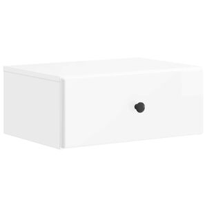 vidaXL Seinale kinnitatav &ouml;&ouml;tis K&otilde;rgl&auml;ikega valge 49 x 34,5 x 20 cm