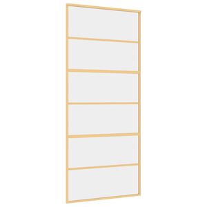 vidaXL liuguks, kuldne, 90x205 cm, läbipaistev ESG-klaas ja alumiinium