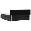 vidaXL Voodi hoiukohaga ja madratsiga Must 160 x 200 cm Kunstnahk