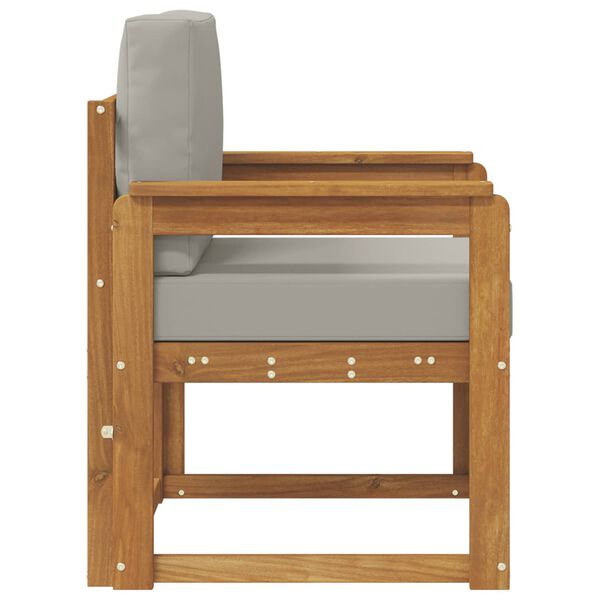 vidaXL &Otilde;uesohva Tugev akaatsiapuit ja pol&uuml;ester Naturaalne ja helehall