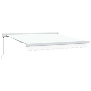 vidaXL Kokkuvolditav varikatus Valge 300 x 250 cm Kangas ja alumiinium
