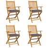vidaXL Kokkupandav tool 4 pcs Hall 49 x 57.5 x 92cm Akaatsiapuit