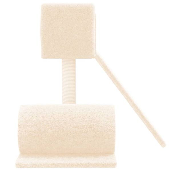 vidaXL kassimaja sisalköitega kraapimispuuga, kreemjas, 59 cm