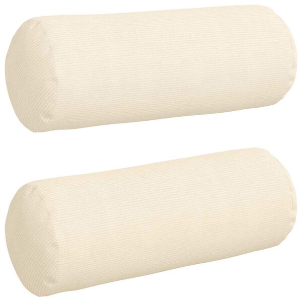 vidaXL Padjad 2 pcs cream &Oslash; 25 x 70 cm Korter kangas