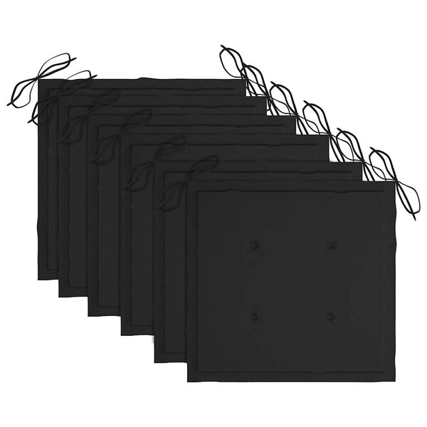 vidaXL kokkupandavad aiatoolid, 6 tk, patjadega, akaatsiapuit