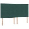 vidaXL Voodi hoiukohaga ja madratsiga Tume rohelise 180 x 200 cm Samet