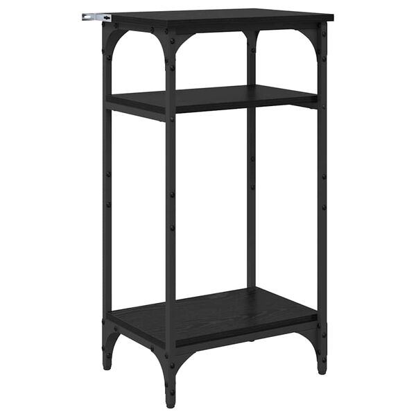 vidaXL K&uuml;lglaud riiuliga Must tamm 40 x 30 x 75 cm Tehispuit