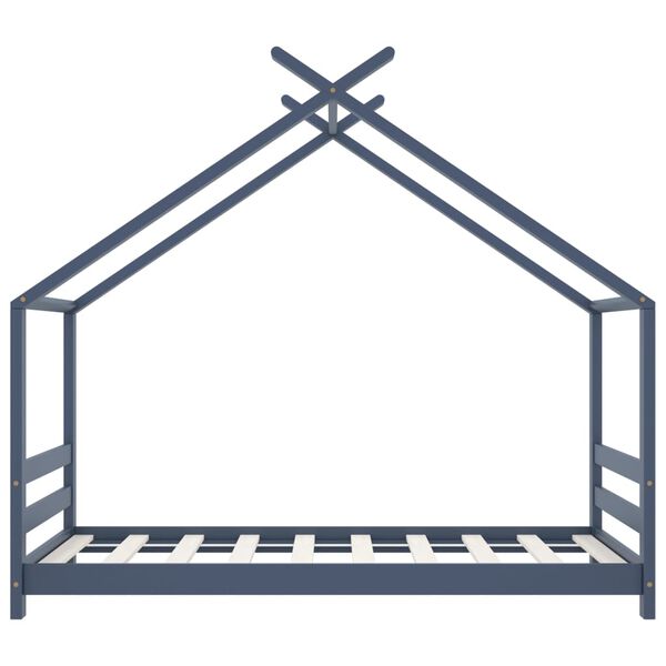 vidaXL lastevoodi raam, hall, männipuit, 80 x 160 cm